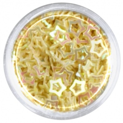 ΑΣΤΕΡΙ GLITTER ΜΕ ΤΡΥΠΑ ΜΠΕΖ 5mm 3gr