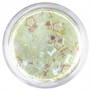 ΑΣΤΕΡΙ GLITTER ΜΕ ΤΡΥΠΑ ΜΠΕΖ ΑΝΟΙΧΤΟ 5mm 3gr