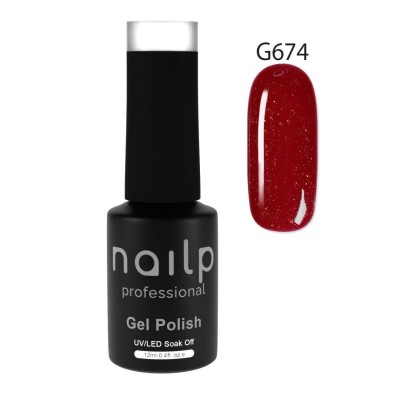 NAILP GEL POLISH SOAK OFF UV/LED #G674 12ml GLITTER LINE