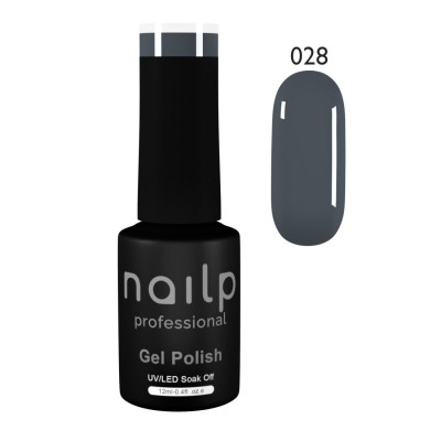 NAILP GEL POLISH SOAK OFF UV/LED CLASSIC GREY #028 12ml