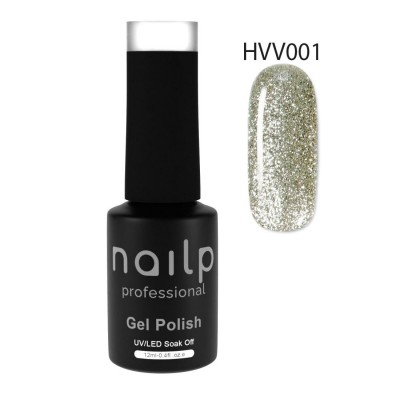 NAILP GEL POLISH SOAK OFF UV/LED #HVV001 12ml GLITTER LINE