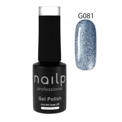 NAILP GEL POLISH SOAK OFF UV/LED #G081 12ml GLITTER LINE