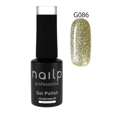 NAILP GEL POLISH SOAK OFF UV/LED #G086 12ml GLITTER LINE