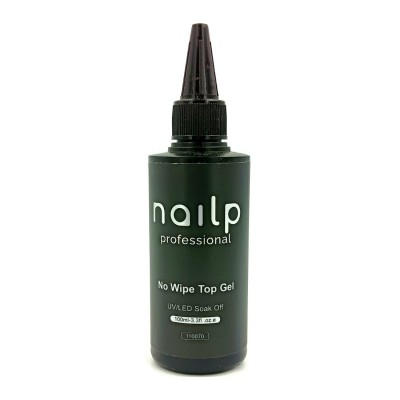 NAILP REFILL NO WIPE TOP GEL SOAK OFF UV/LED CLEAR 100ml NAILP REFILL NO WIPE TOP GEL SOAK OFF UV/LED CLEAR 100ml
